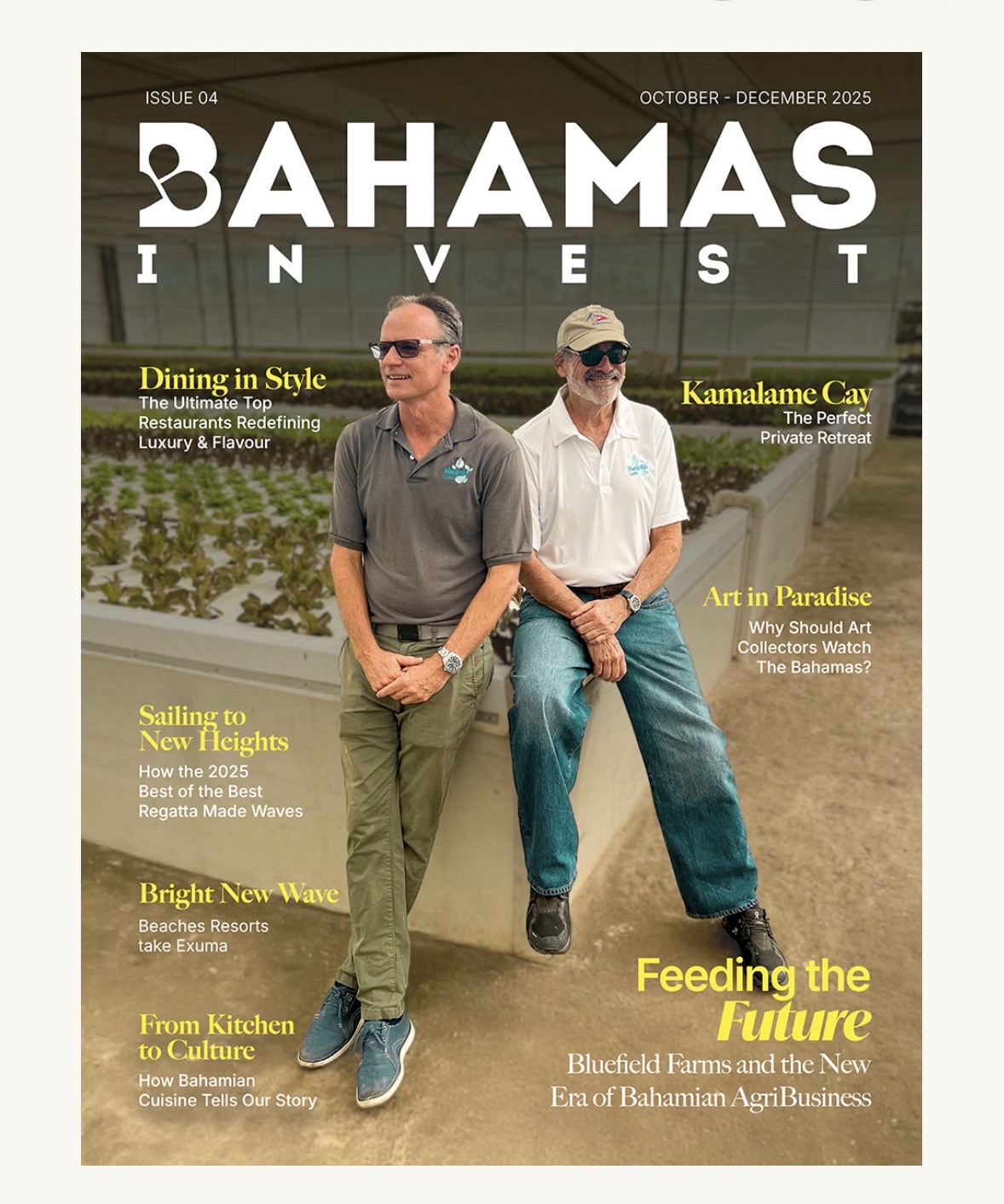 Original Bahamas Invest Issue 04 cover featuring Bluefield Farms