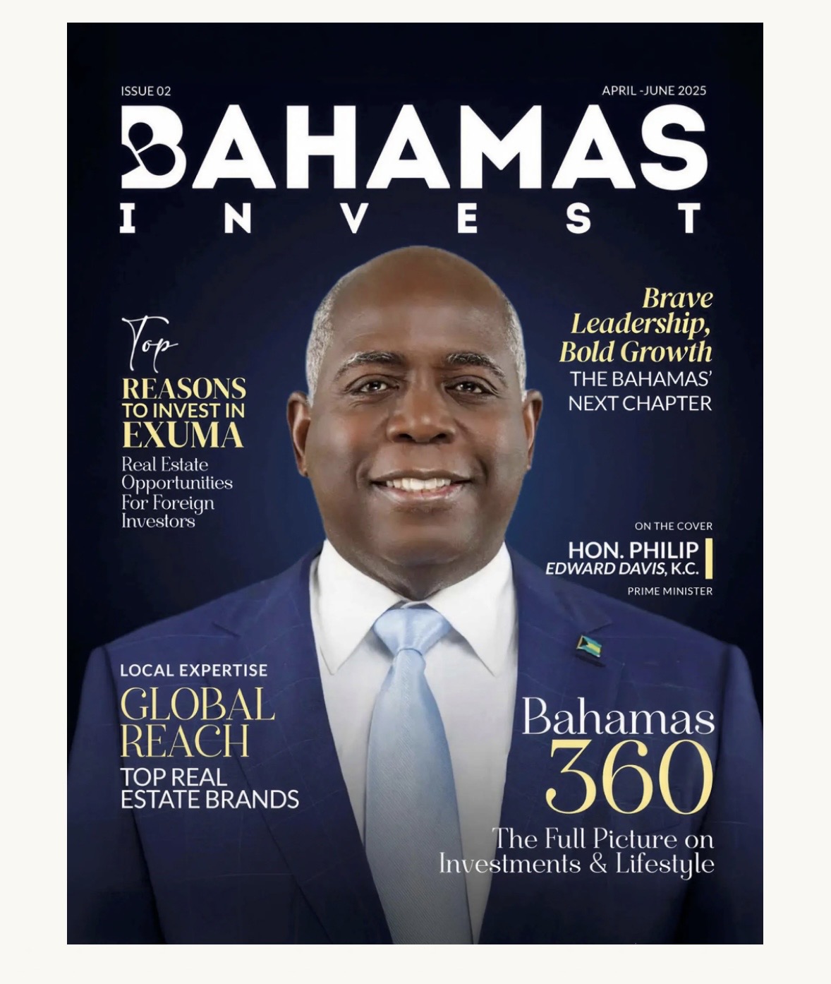 Original Bahamas Invest Issue 02 cover featuring Philip Edward Davis